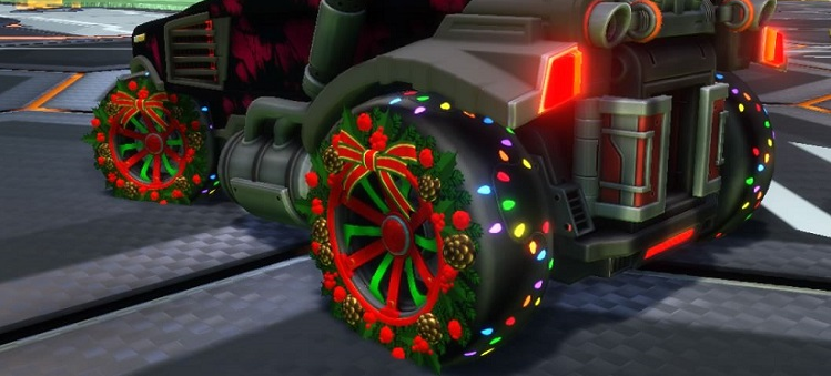 Rocket League Frosty Fest Secret Santa Crate Items - Wheels - Christmas Wreath