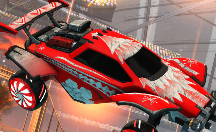 Rocket League Frosty Fest Secret Santa Crate Items - Decals - Octane Christmas Tree