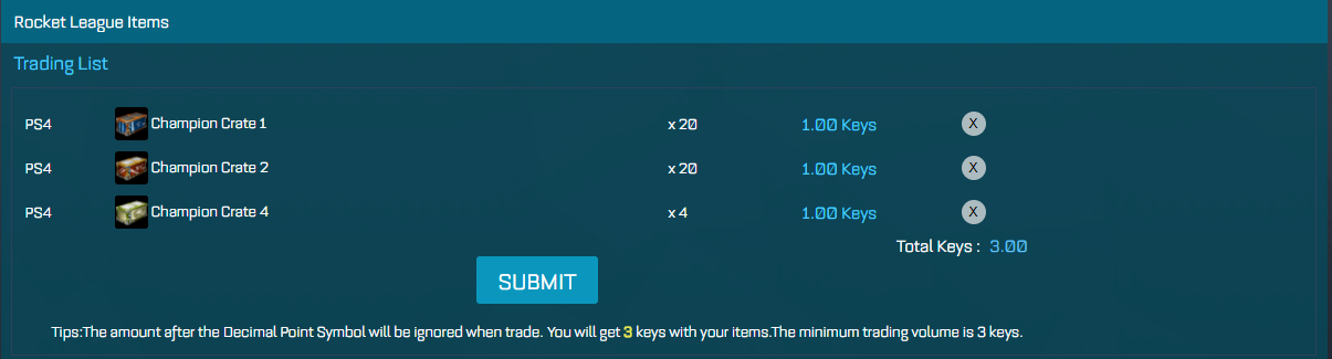 RocketPrices - Trade Rocket League Items for keys 2
