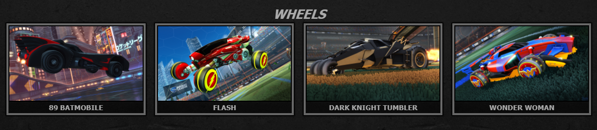 Rocket League DC Super Heroes DLC Pack - Wheels