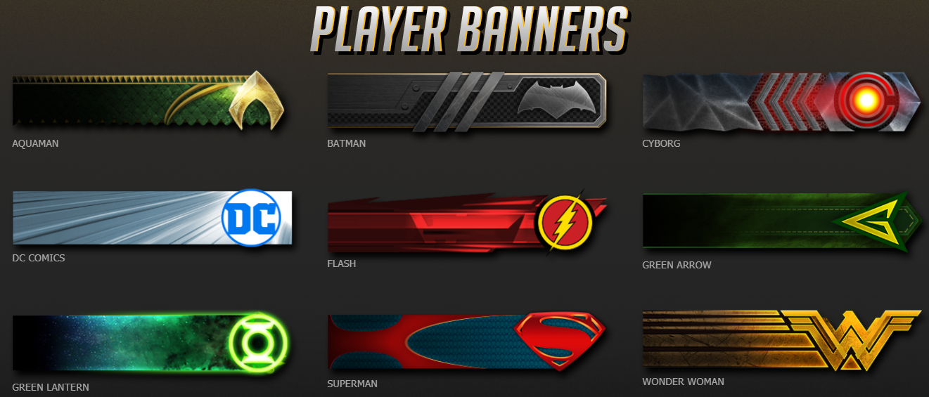 Rocket League DC Super Heroes DLC - Player Banners