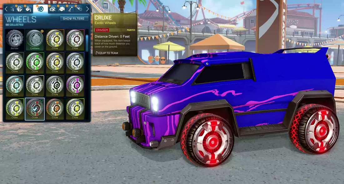 Rocket League Beach Blast Crate - Wheels - Cruxe