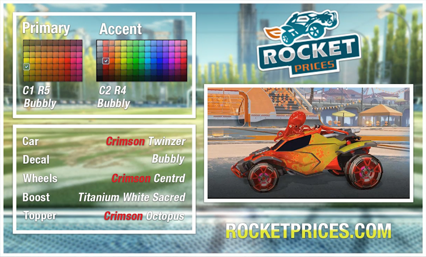 Rocket League twinzer car Designs - crimson twinzer