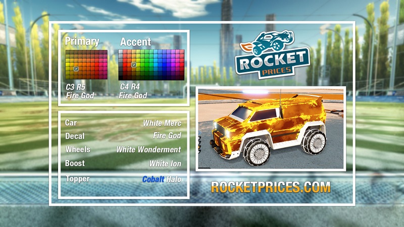 Rocket League Fire God Designs 5-2