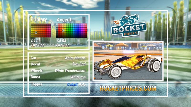 Rocket League Fire God Designs 6-2