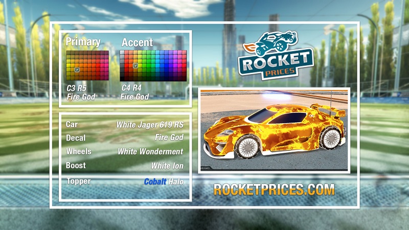 Rocket League Fire God Designs 7-2