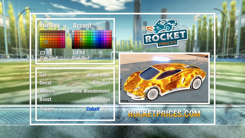 Rocket League Fire God Designs 8-2