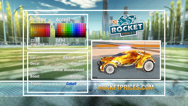 Rocket League Fire God Designs 12-2