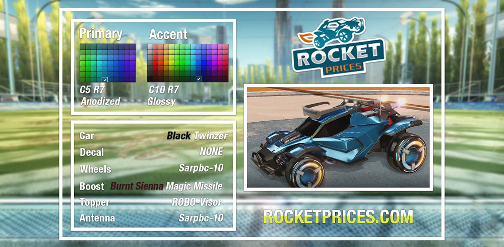 Rocket League Twinzer Car Designs - Psyonix Wheels 2