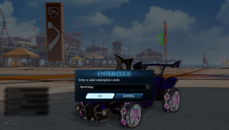 Rocket League WWE Code - RLBirthday