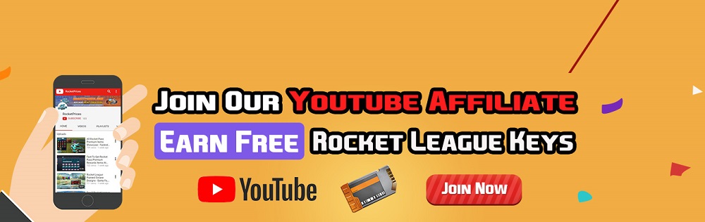 Join Our Youtube Video Affiliate, Earn Free Rocket League Keys At RocketPrices
