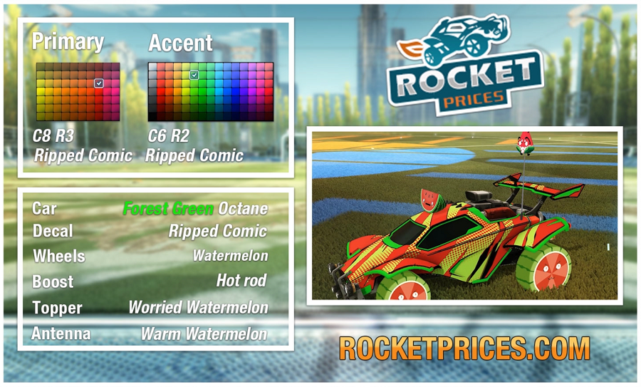 Rocket League Octane Lovely Watermelon Style Design