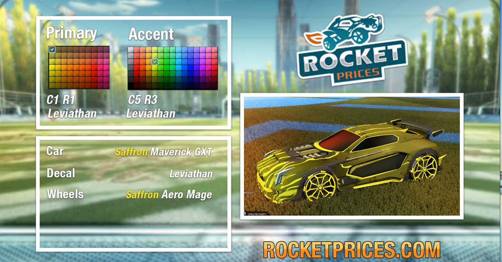 Rocket League Saffron Maverick GXT