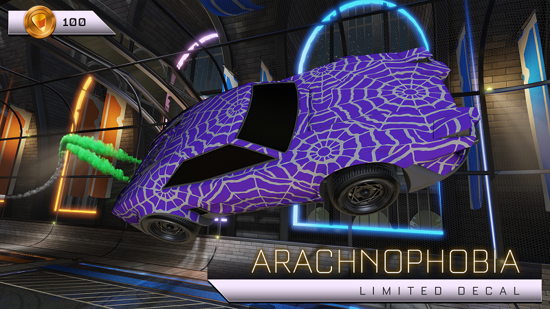 Rocket League Haunted Hallows Items - Limited Decal - Arachnophobia