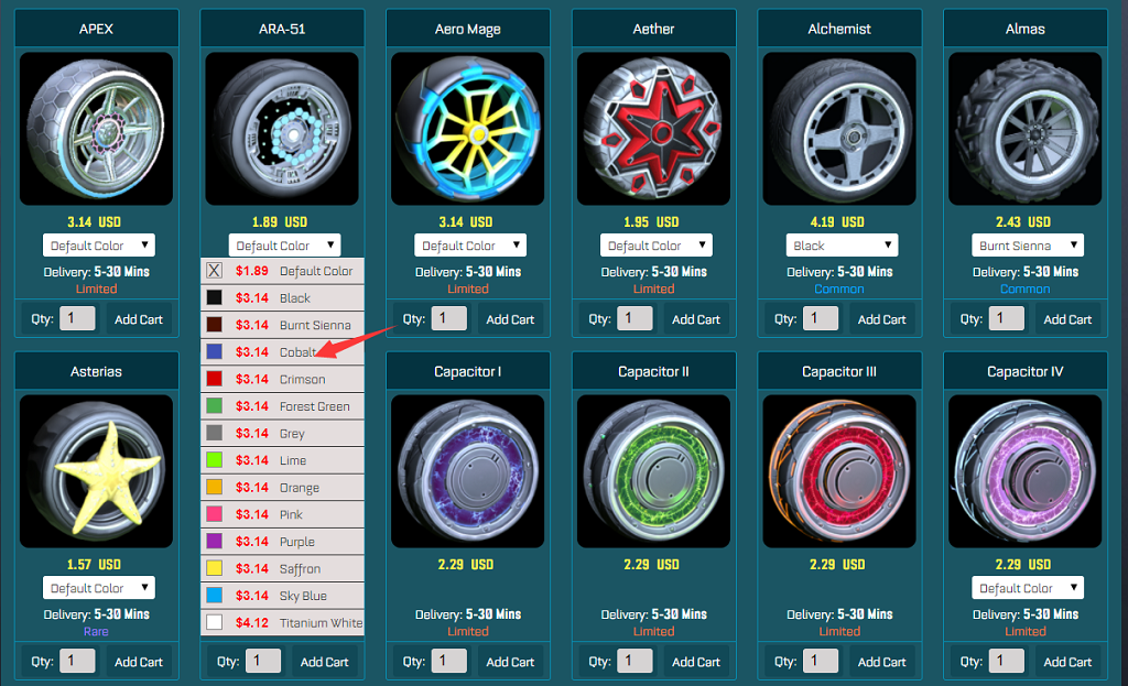 Updated! Easily Check Out Rocket League Items Prices For Different Colors, To Buy!