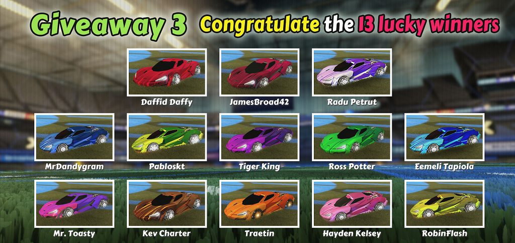 Congratulate The 13 Winners Of Weekly Giveaway 3, Get Your Rewards (Wet Paint Decal)