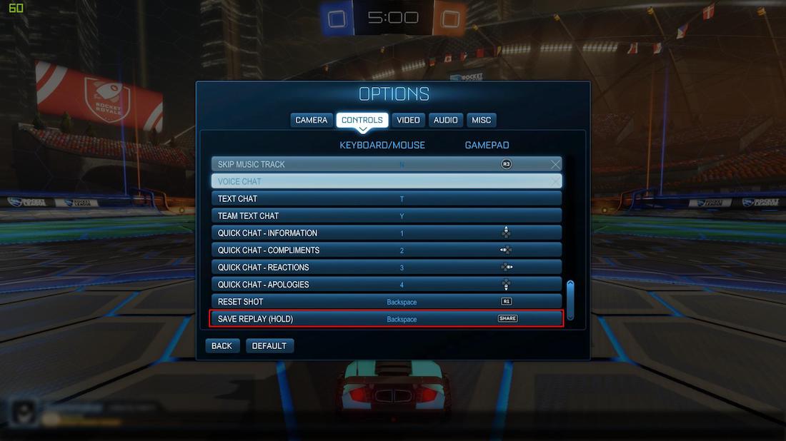 ROCKET LEAGUE SAVE REPLAYS - PC