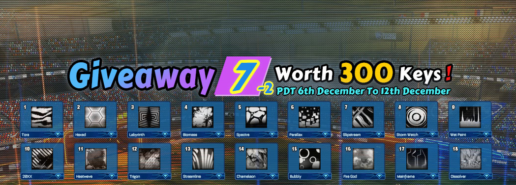 ROCKETPRICES Huge Weekly Giveaway 7-2 - Win 18 Free Rocket League Black Decals