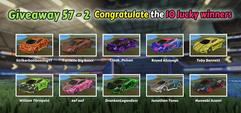 Winners Of Rocket League Items Weekly Giveaway 57-2