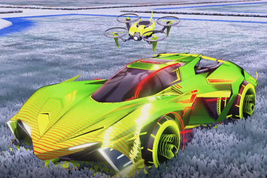 Rocket league Chikara GXT Lime design with Yankii RL,Radiant Gush,Future Shock,Drone III