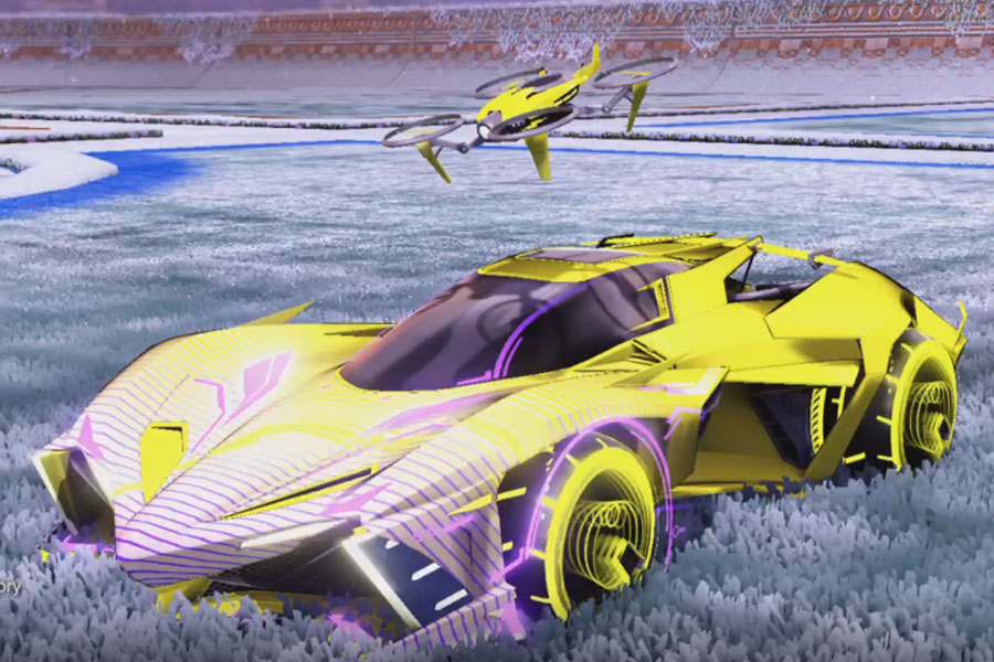 Rocket league Chikara GXT Saffron design with Yankii RL,Radiant Gush,Future Shock,Drone III