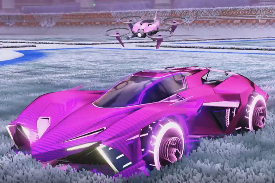 Rocket league Chikara GXT Pink design with Yankii RL,Radiant Gush,Future Shock,Drone III