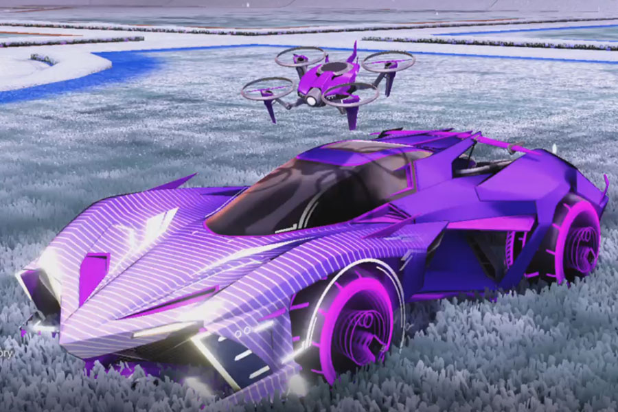 Rocket league Chikara GXT Purple design with Yankii RL,Radiant Gush,Future Shock,Drone III