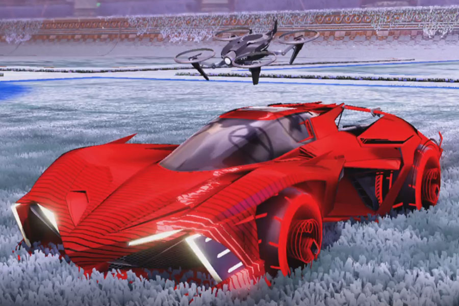 Rocket league Chikara GXT Crimson design with Yankii RL,Radiant Gush,Future Shock,Drone III