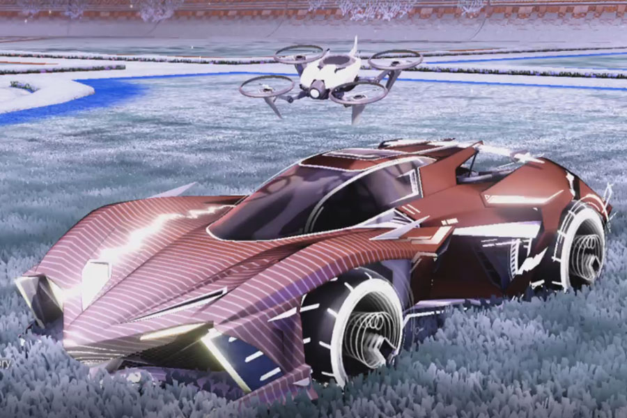 Rocket league Chikara GXT Titanium White design with Yankii RL,Radiant Gush,Future Shock,Drone III