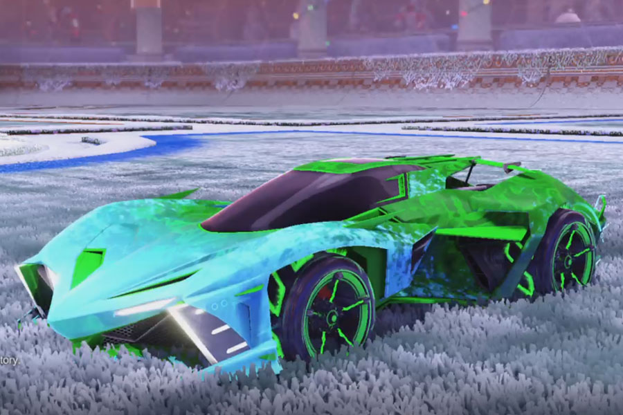 Rocket league Chikara GXT Forest Green design with FSL-B,Dissolver