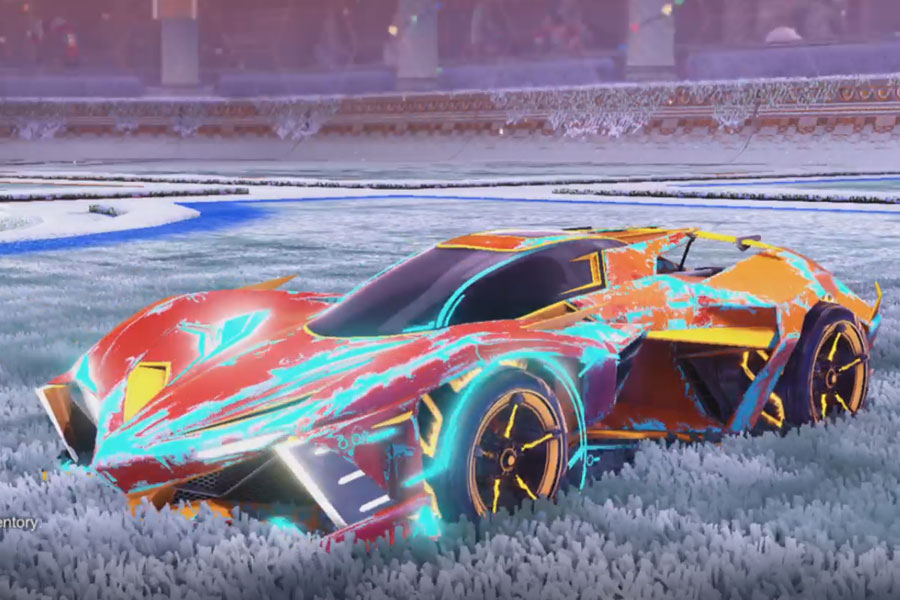 Rocket league Chikara GXT Orange design with FSL-B,Heatwave