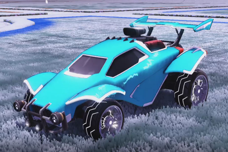 Rocket league Octane Titanium White design with Voltaic,Radiant Gush,Future Shock