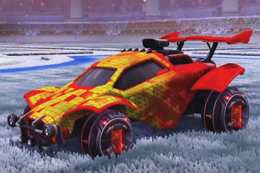 Rocket league Octane Crimson design with Tube Tank,Trigon