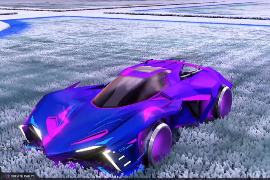 Rocket league Chikara GXT Purple design with Holosphere,Mainframe