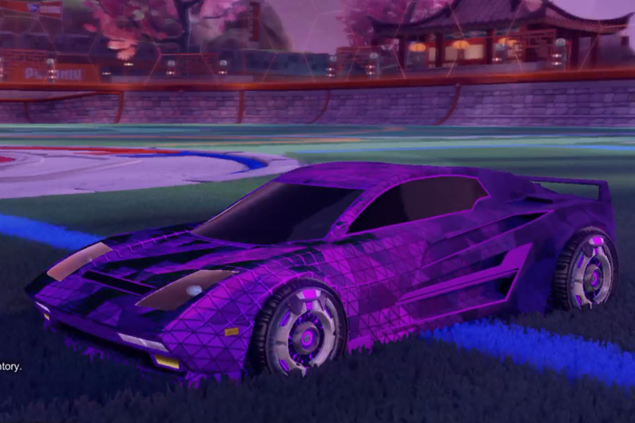 Rocket league Diestro Purple design with Cruxe,Trigon