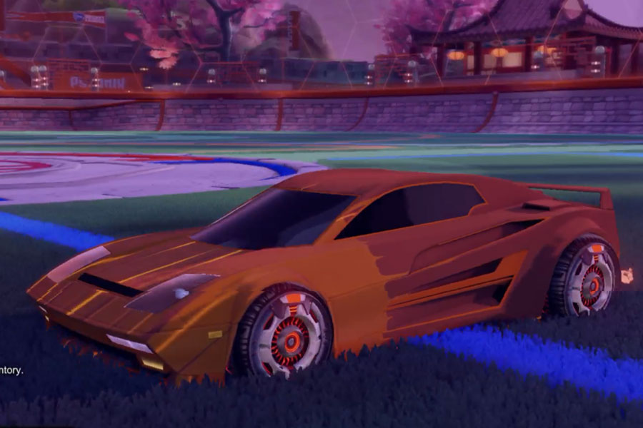 Rocket league Diestro Burnt Sienna design with Cruxe,Wet Paint