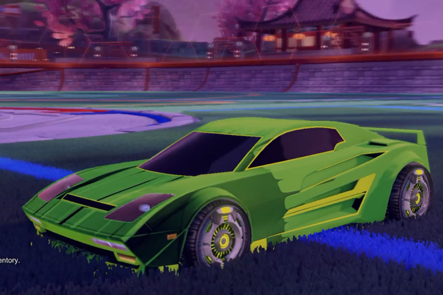 Rocket league Diestro Lime design with Cruxe,Wet Paint