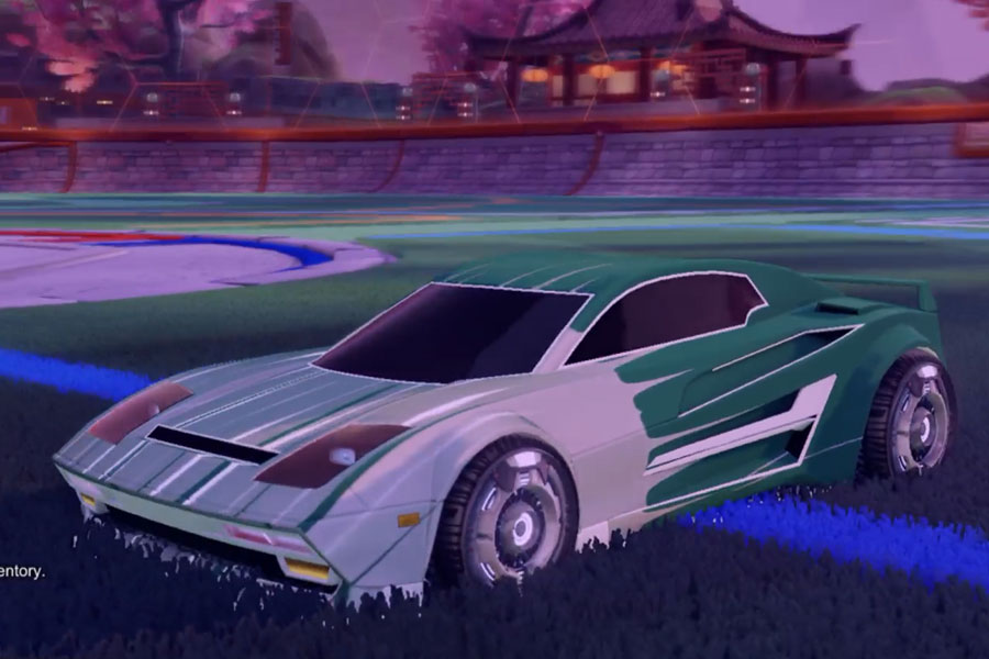 Rocket league Diestro Titanium White design with Cruxe,Wet Paint