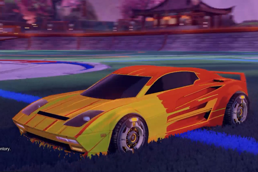 Rocket league Diestro Orange design with Cruxe,Wet Paint