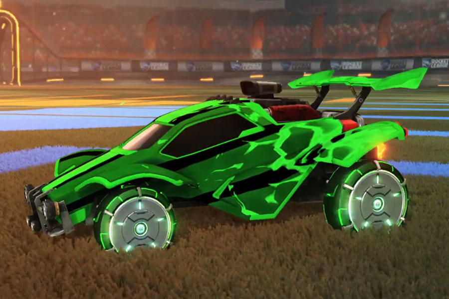 Rocket league Octane Forest Green design with Carbon,Spectre