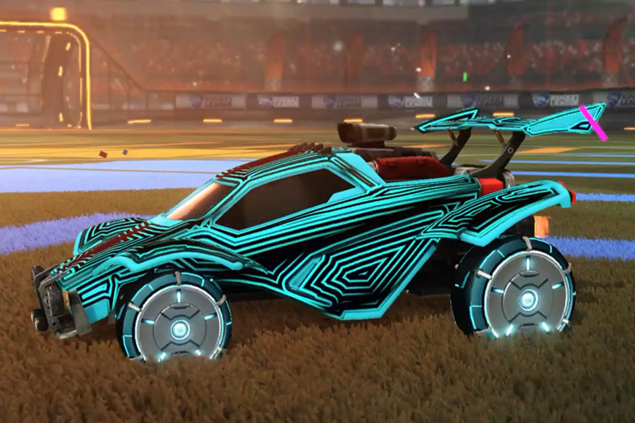 Rocket league Octane Sky Blue design with Carbon,Labyrinth