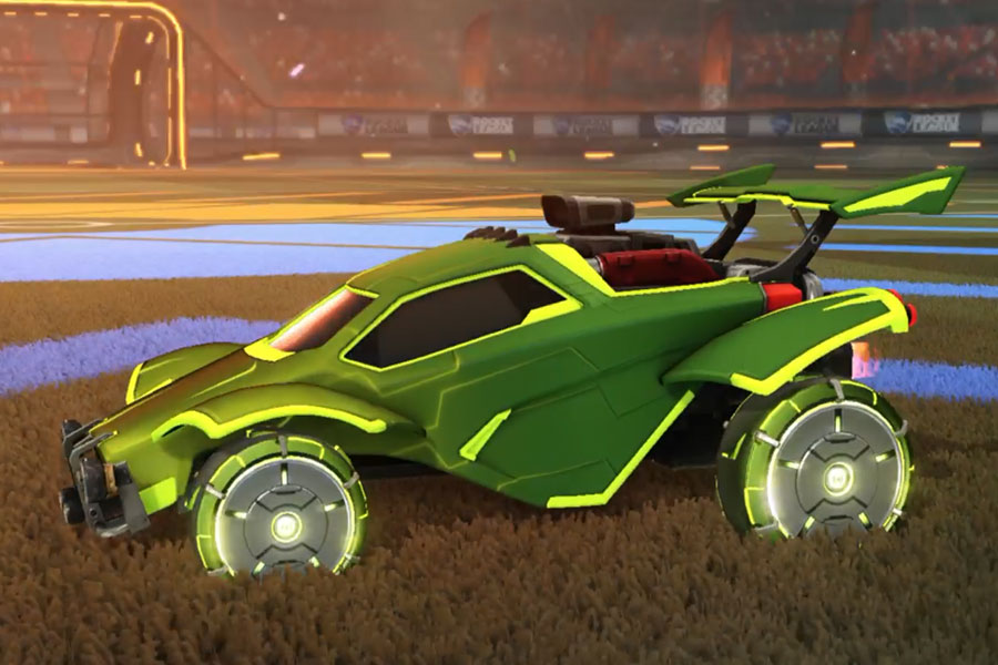 Rocket league Octane Lime design with Carbon,Mainframe