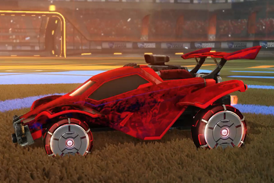 Rocket league Octane Crimson design with Carbon,Disolver