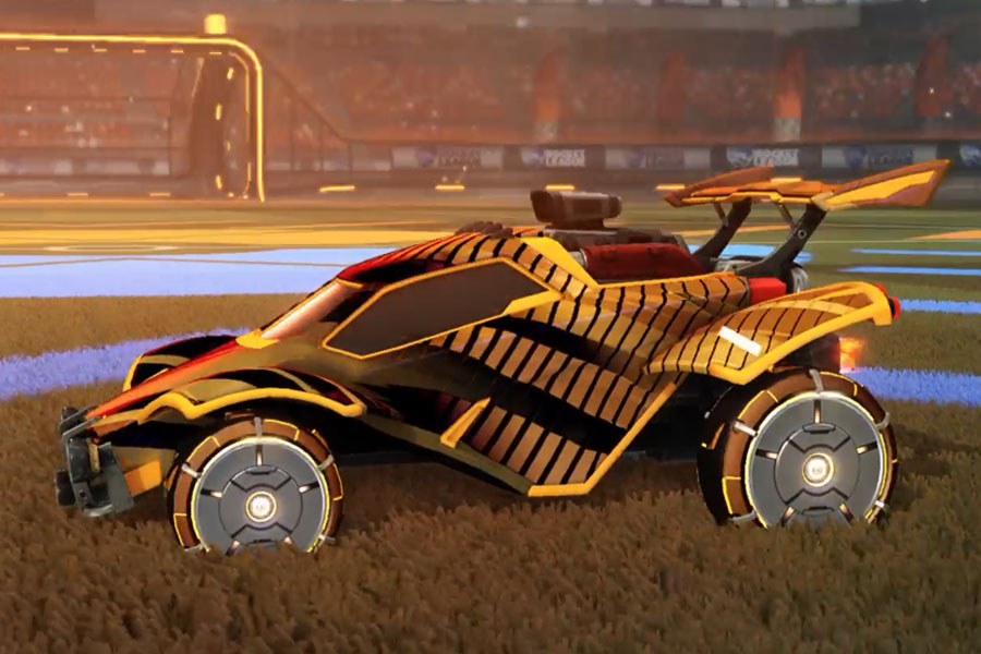 Rocket league Octane Orange design with Carbon,20XX