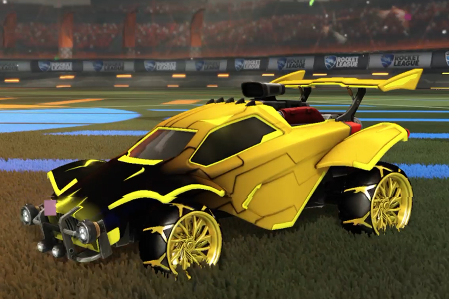 Rocket league Octane Saffron design with Decopunk,Mainframe