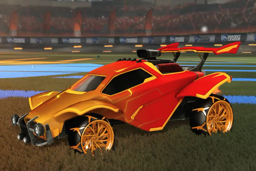 Rocket league Octane Orange design with Decopunk,Mainframe