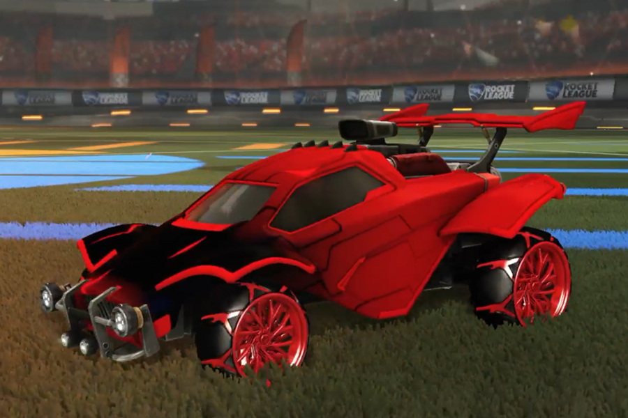 Rocket league Octane Crimson design with Decopunk,Mainframe