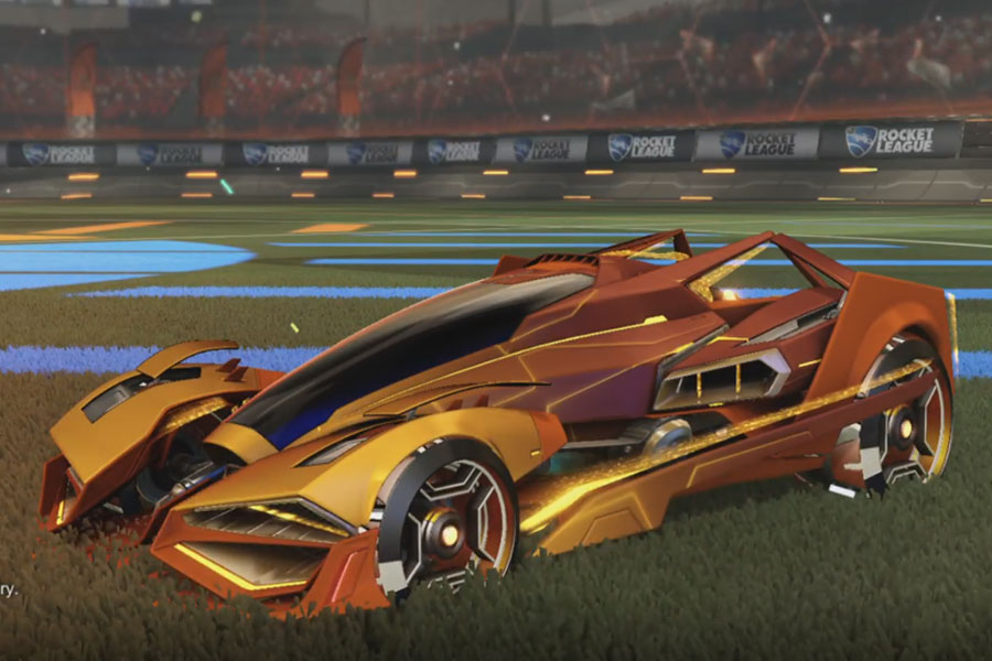 Rocket league Artemis GXT Burnt Sienna design with Petacio,Mainframe