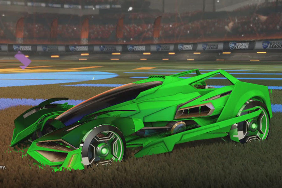 Rocket league Artemis GXT Forest Green design with Petacio,Mainframe