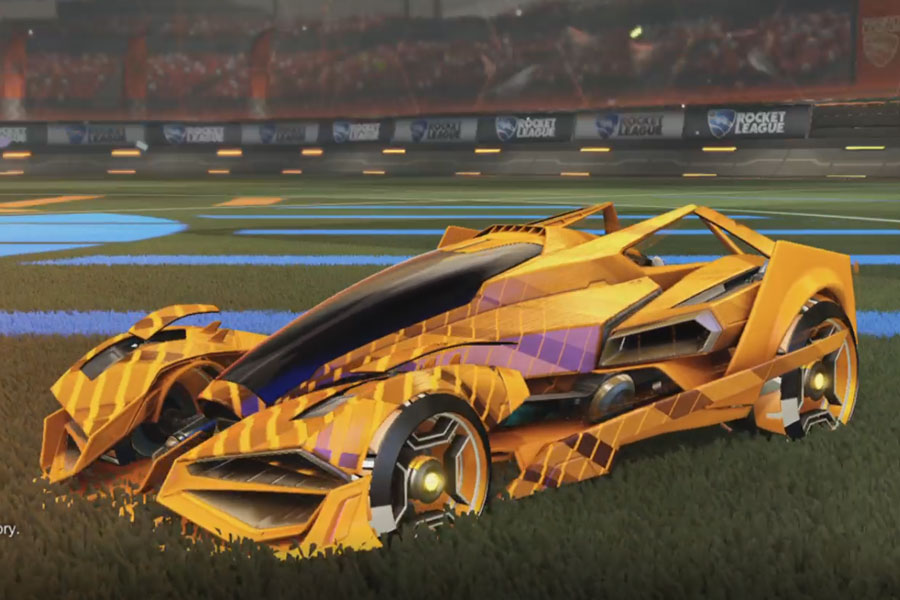 Rocket league Artemis GXT Orange design with Petacio,20XX